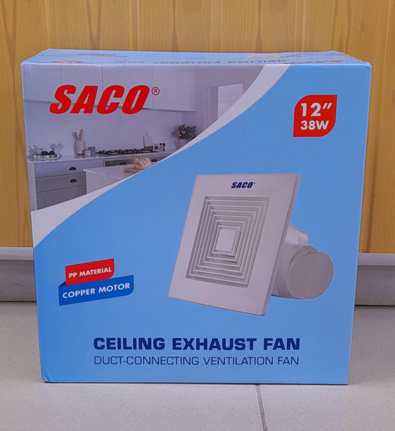 FAN EXTRACTOR SACO 12" 38W FR-21822 CEILING EXHAUST
