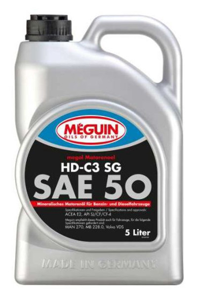 OIL MEGUIN MEGOL MOTORENOEL HD-C3 SG SAE 50 5L 4306