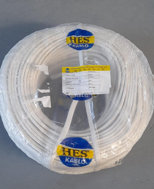 CABLE 2.5MM 2CORE FLAT WITH EARTH HES TURKEY 100M ROLL