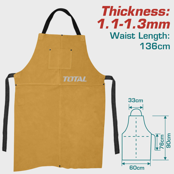 WELDING APRON LEATHER TOTAL TSPWA03 THERMAL ISOLATION
