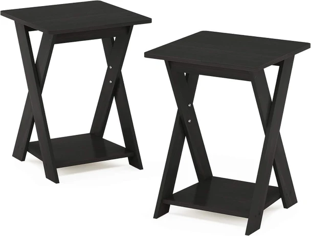End Table Furinno Set of 2 Modern Expresso 16050EX