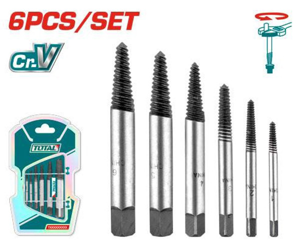 SCREW EXTACTOR SET 6PCS TOTAL TACSE0061