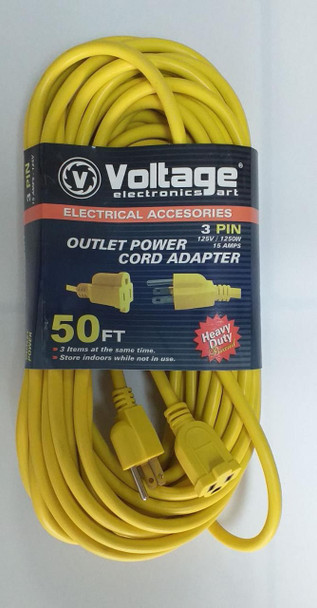 EXTENSION CORD 50' H/DUTY VOLTAGE V-50FT YELLLOW