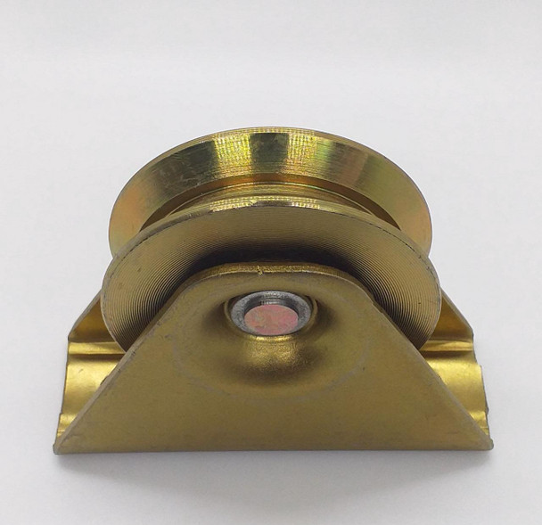 GATE WHEEL ROLLER BRASS 80MM NARROW V GROOVE