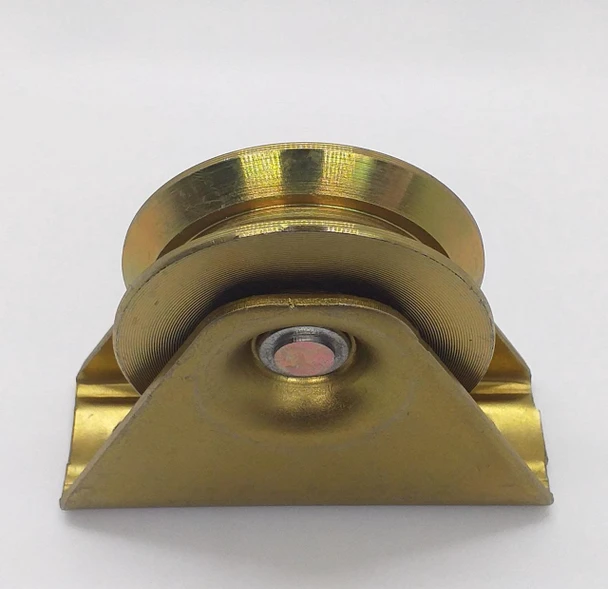 GATE WHEEL ROLLER BRASS 80MM NARROW V GROOVE