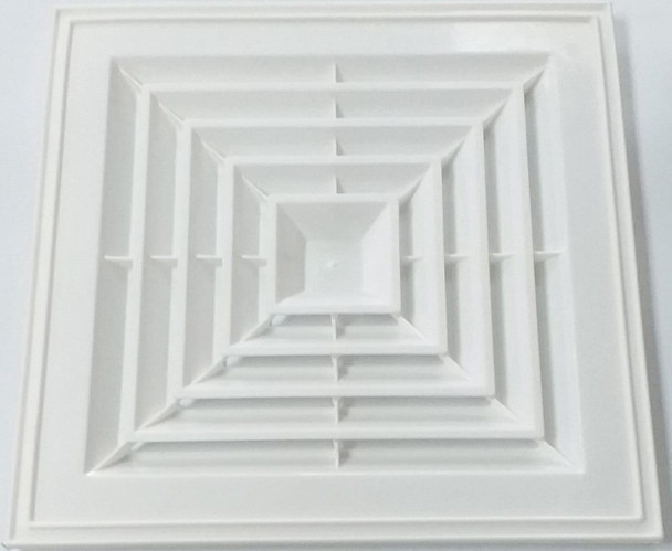 CEILING VENT 12" X 12" LIGHT QUALITY WHITE PLASTIC
