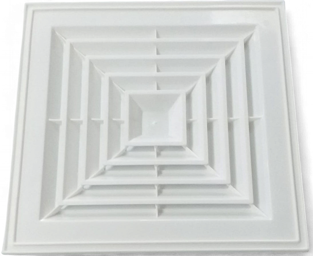CEILING VENT 12" X 12" LIGHT QUALITY WHITE PLASTIC
