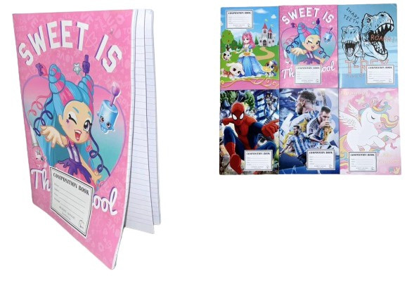 STATIONERY EXERCISE BOOK 80 SHEETS 160 PAGES 21CM X 29.7CM COMPOSITION BOOK Y32/CB-41 SEMI-SOFT COVER LUCKY