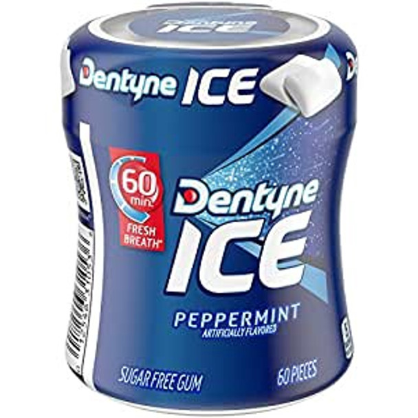 DENTYNE ICE PEPPERMINT GUM SUGAR FREE 60-PIECES