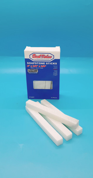 SOAPSTONE STICKS BEST VALUE 4"X3/8"X3/8" H16007 12PCS BOX WHITE IRON MARKING CHALK