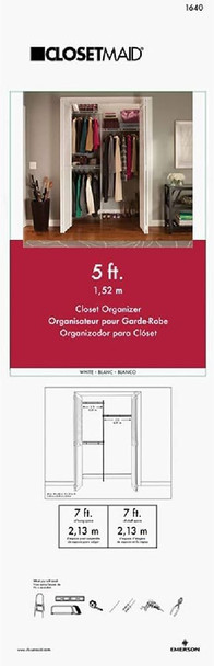 CLOSETMAID CLOSET ORGANIZER 5FT WHITE #1640
