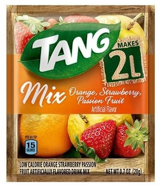 TANG DRINK MIX ORANGE STRAWBERRY PASSION FRUIT 0.7oz 20g MAKES 2 LITERS