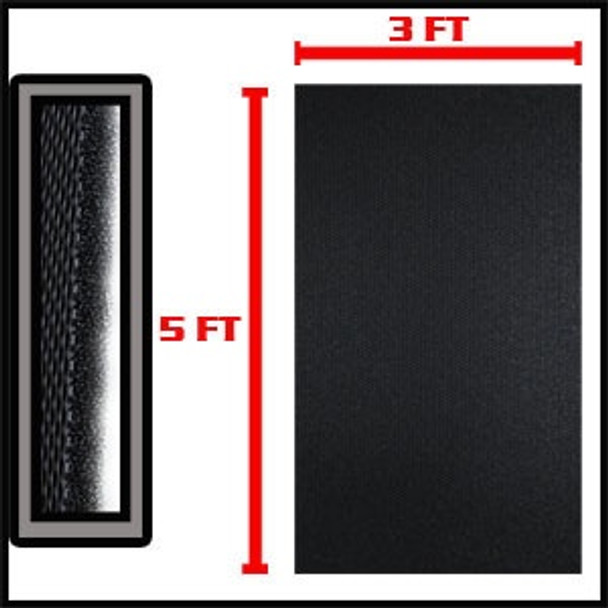 SPEAKER GRILL 3X5' GR-3500SP 1.2MM WITH SPONGE BLACK FINISH NA NIPPON AMERICA