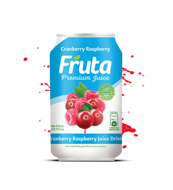 FRUTA PREMIUM JUICE CRANBERRY RASPBERRY CAN 10.7fl oz 315ml