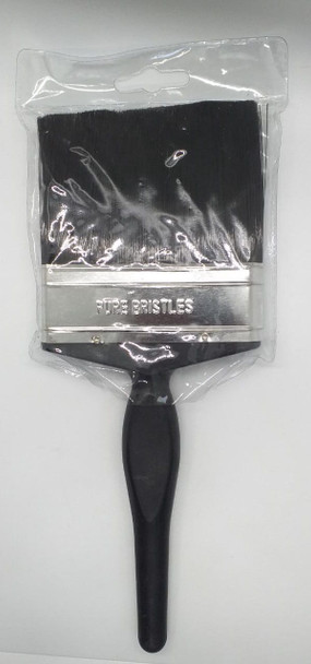 PAINT BRUSH 4" BLACK PLASTIC HANDLE IN CASE