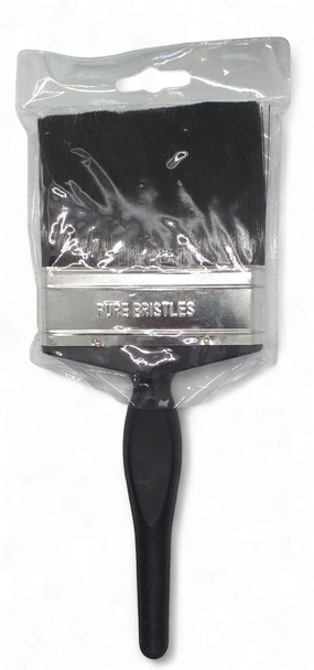 PAINT BRUSH 4" BLACK PLASTIC HANDLE IN CASE