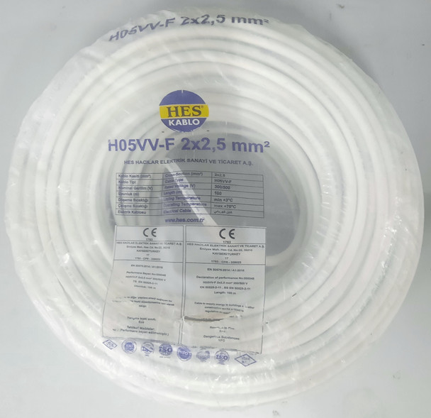 CABLE 2.5MM 2C FLEX HES TURKEY ROLL