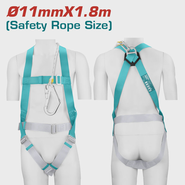 SAFETY HARNESS TOTAL THSH501502 4 POINT + 1 FIXING POINT