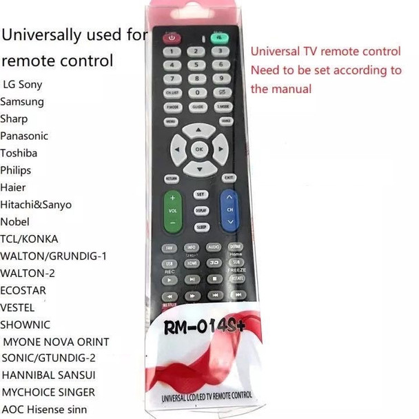 REMOTE CONTROL RM-014S+ UNIVERSAL SMART TV