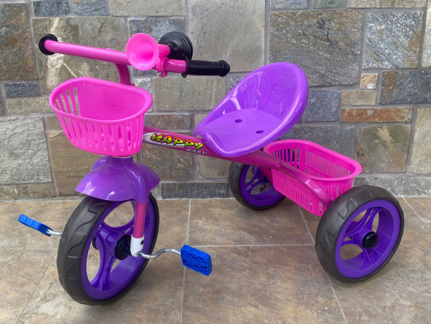 TRICYCLE 3 WHEEL H-808 HAPPY WITH REAR BASKET