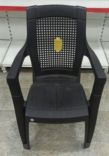 CHAIR PLASTIC BLACK MANDELLA KING KOLTUK ARMCHAIR 114442