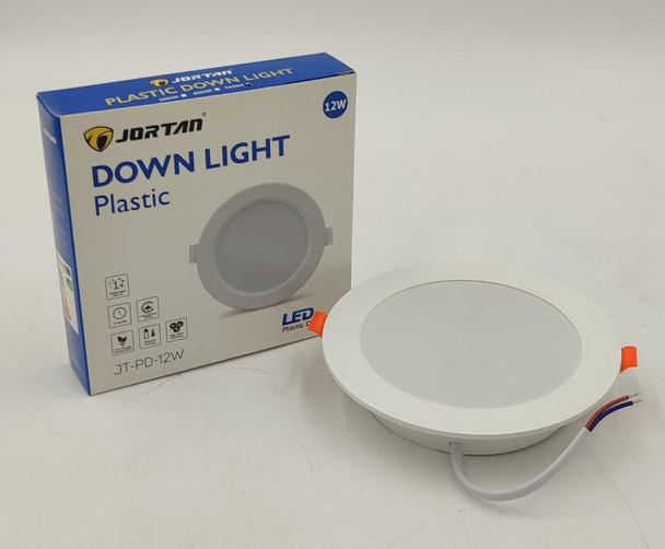 LIGHT LED PANEL 12W JORTAN JT-PD-12W ROUND WHITE PLASTIC 6500K 110-265V
