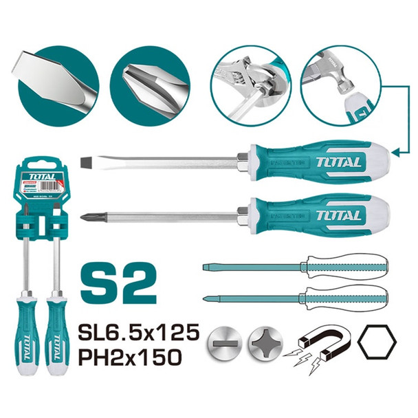 SCREWDRIVER SET 2PCS TOTAL THGSS2206