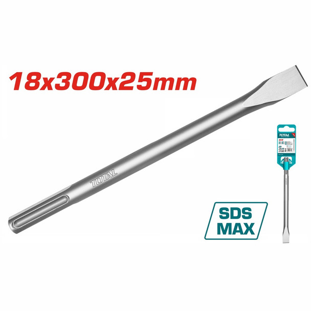BIT JACK HAMMER TOTAL TAC15221811 CHISEL SDS - MAX 18X280X25mm