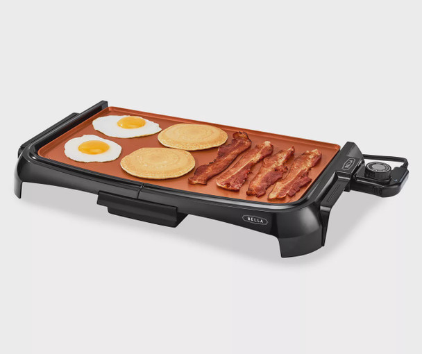 GRIDDLE BELLA GH-8603 COPPER TITANIUM CERAMIC 10" X 16"