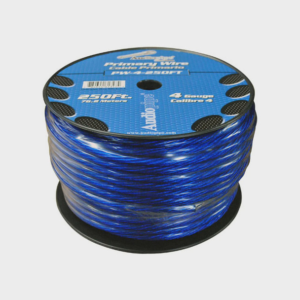 POWER CABLE CAR 4G PW-4-250 BLU AUDIO PIPE SOLD PER ROLL OF 250FT