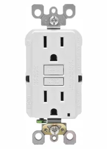 GFCI OUTLET LEVITON WHITE 15A GFTR1/GFNT1
