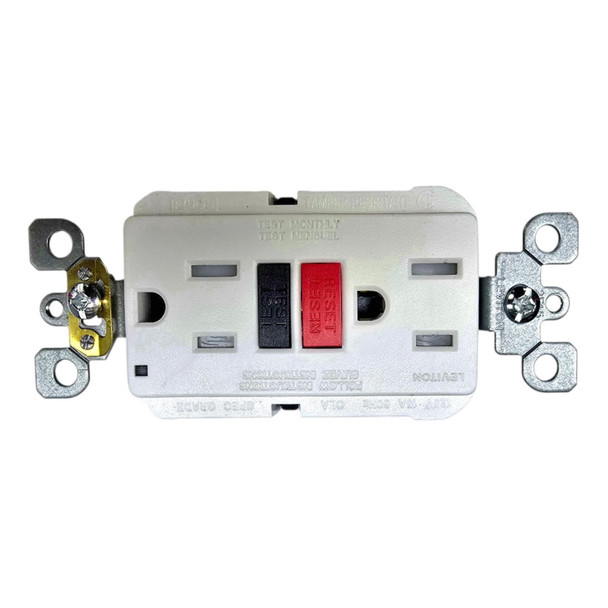 GFCI OUTLET LEVITON WHITE 15A TAMPER RESISTANT GFTR1-R4W