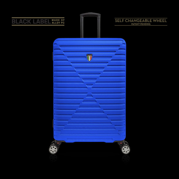 LUGGAGE SUITCASE TUCCI Italy MEDIUM 26" CARINA T0129-26IN-BLU ABS HARD COVER 4 WHEEL BLUE