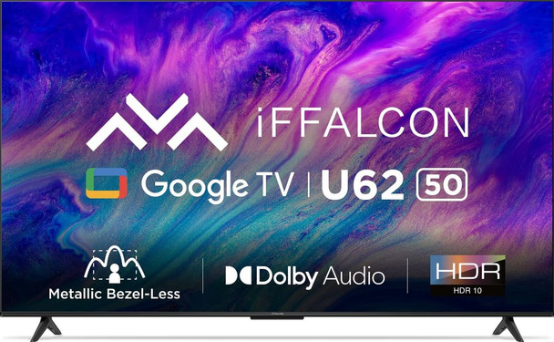 TELEVISION IFFALCON 50" IFF50U62 GOOGLE SMART 4K HDR TV LED POWERED BY TCL