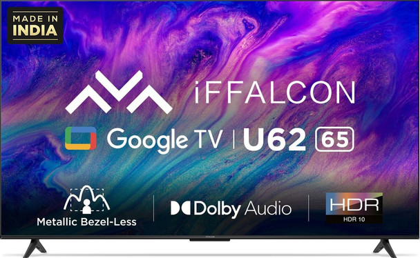 TELEVISION IFFALCON 65" IFF65U62 GOOGLE SMART 4K HDR TV LED POWERED BY TCL