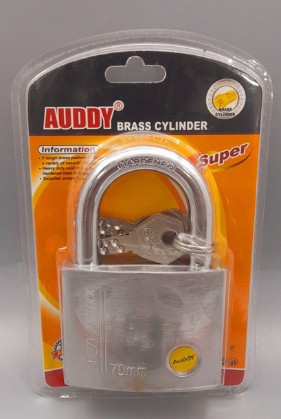 PADLOCK 70MM AUDDY SHORT SHACKLE