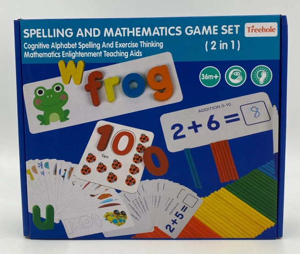 TOY SPELLING AND MATHEMATICS GAME SET 2 IN 1 TREEHOLE Y37 HB-636