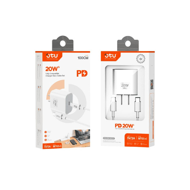 CHARGER CABLE USB OTU MT03-I LIGHTING PD 20W + QC3.0 5V 3A FAST CHARGER