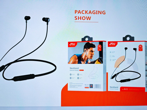 HEADPHONES NECK OTU AI-12 SPORTS HANGING NECKBAND BLUETOOTH EARPHONE