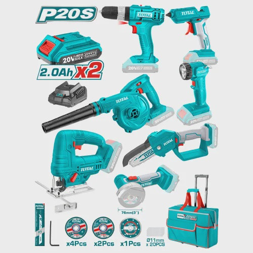 COMBO SET 7PCS TOTAL UTCKLI20216 20V LITHIUM ION - A. Ally & Sons