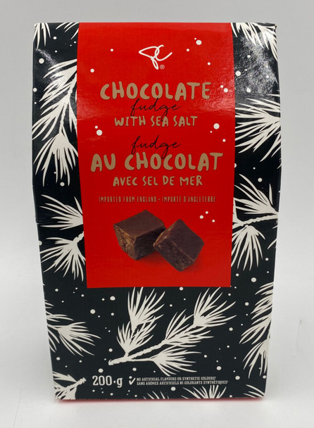 PRESIDENT CHOICE PC CHOCOLATE FUDGE WITH SEA SALT 200g