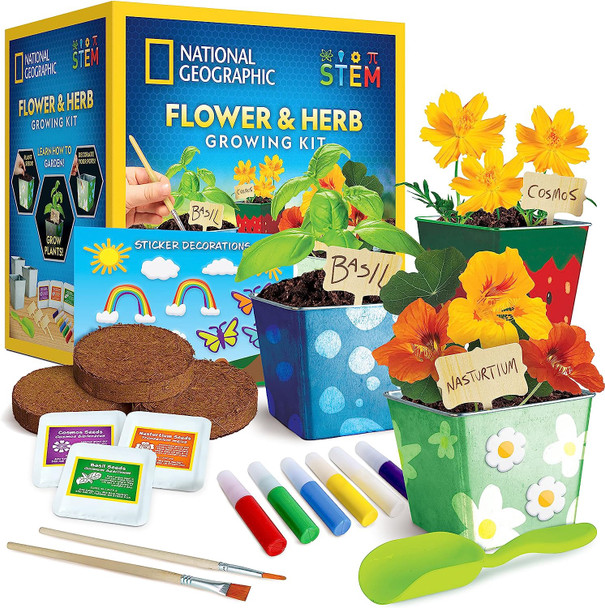 Toy National Geographic Flower & Herb Gardening Kit