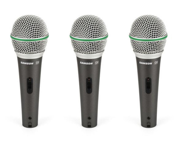 MICROPHONE SAMSON SAQ6CL3P DYNAMIC 3 PACK