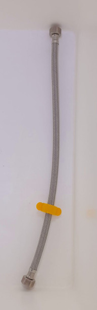 FLEX HOSE 1/2" X 1/2" X 20" METAL BRAIDED SILVER