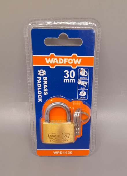 PADLOCK 30MM BRASS WADFOW WPD1430