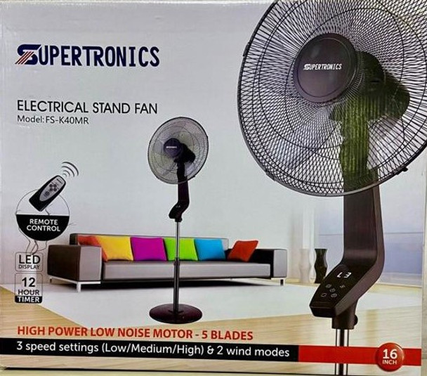 FAN 16" STAND SUPERTRONICS FS-K40MR WITH REMOTE
