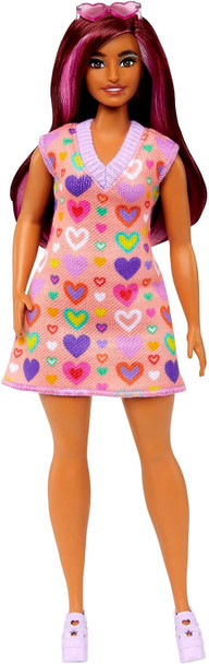 Toy Barbie Fashionistas Heart-Print Sweater Dress