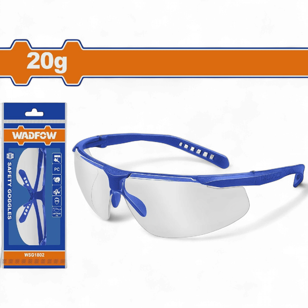 SAFETY GOGGLES CLEAR WADFOW WSG1802 20G