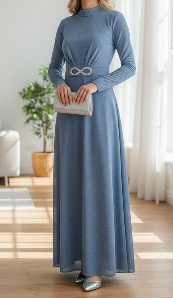 Dress Evening Occasion Sky Blue / Royal Blue