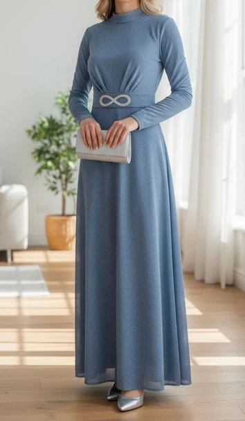 Dress Evening Occasion Sky Blue / Royal Blue